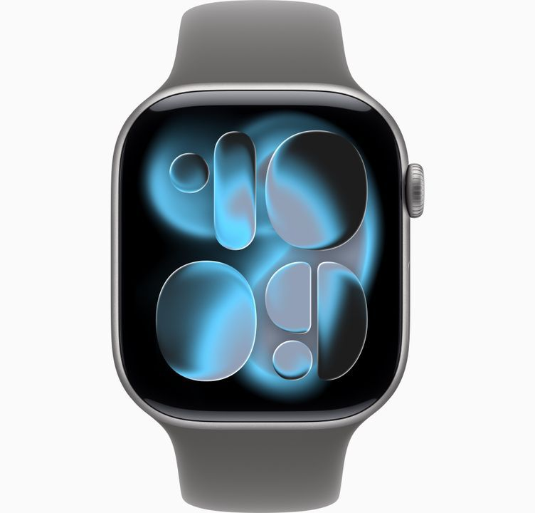 Apple Watch 11 42 mm Space Gray With Rubber Stone Gray Sport Band