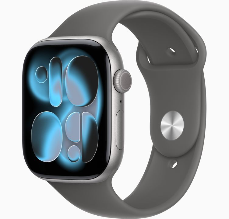 Apple Watch 11 42 mm Space Gray With Rubber Stone Gray Sport Band