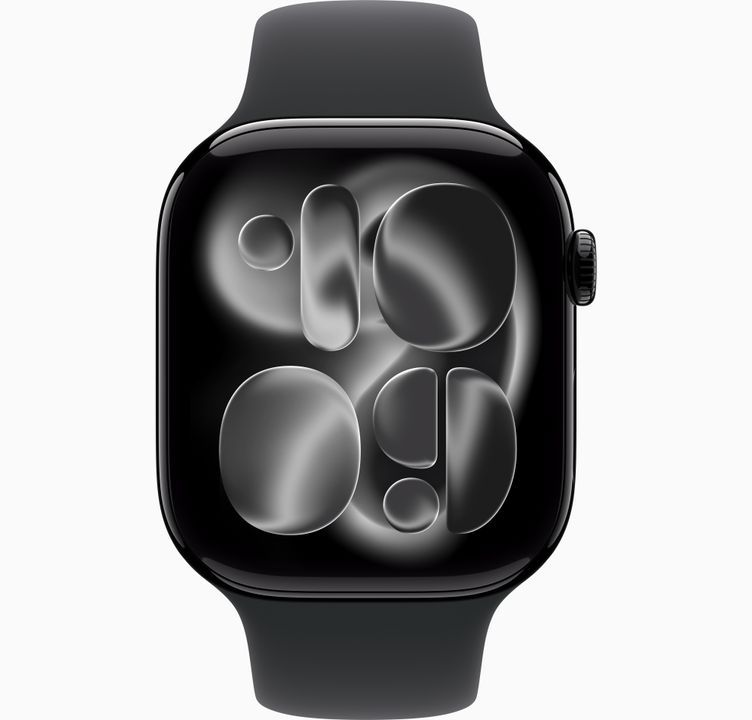 Apple Watch 11 42 mm Jet Black With Rubber Black Sport Band