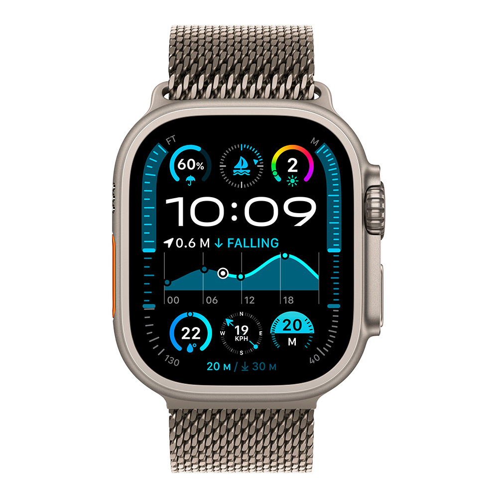Apple Watch Ultra 2, ремешок Milanese титан